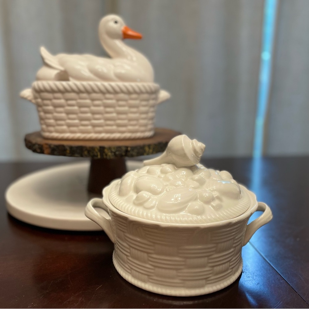 Beautiful Soup Tureen and A Casserole Dish.